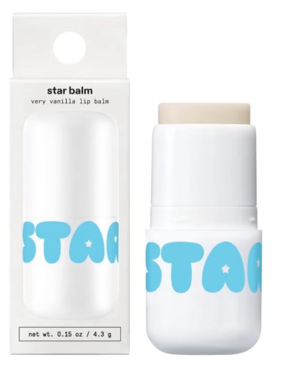 Star Balm Very Vanilla Lip Balm - Hydrating White Stick